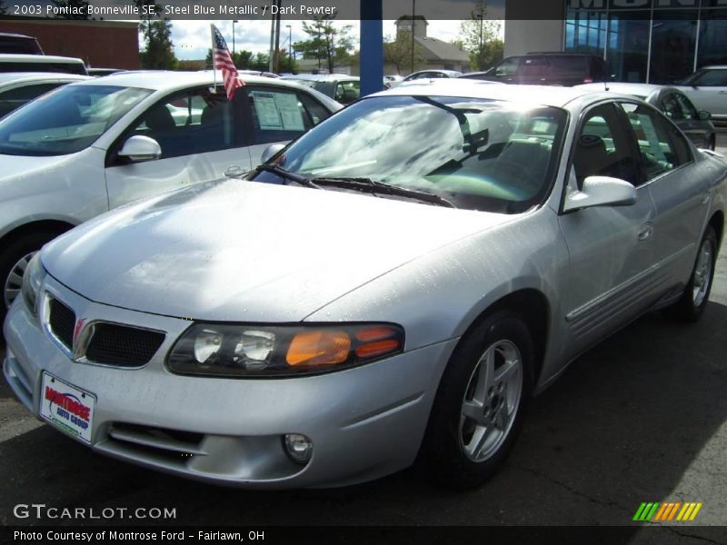 Steel Blue Metallic / Dark Pewter 2003 Pontiac Bonneville SE