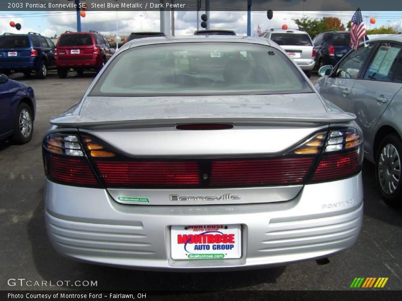 Steel Blue Metallic / Dark Pewter 2003 Pontiac Bonneville SE