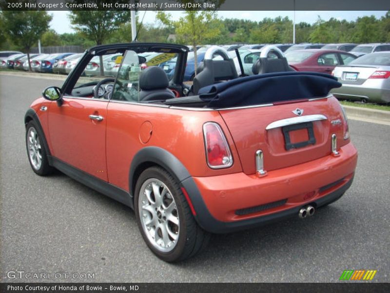 Hot Orange Metallic / Sunrise/Dark Blue 2005 Mini Cooper S Convertible