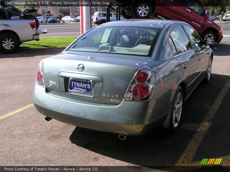 Mystic Emerald Green / Frost Gray 2005 Nissan Altima 3.5 SE