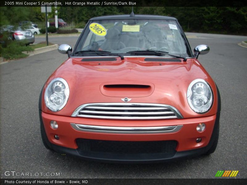Hot Orange Metallic / Sunrise/Dark Blue 2005 Mini Cooper S Convertible