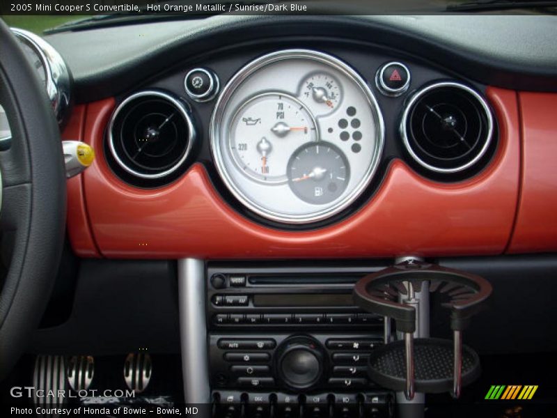 Hot Orange Metallic / Sunrise/Dark Blue 2005 Mini Cooper S Convertible