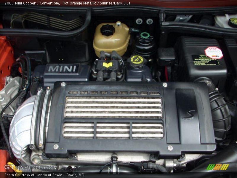 Hot Orange Metallic / Sunrise/Dark Blue 2005 Mini Cooper S Convertible