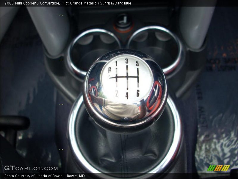 Hot Orange Metallic / Sunrise/Dark Blue 2005 Mini Cooper S Convertible