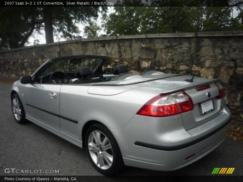 Silver Metallic / Black/Gray 2007 Saab 9-3 2.0T Convertible