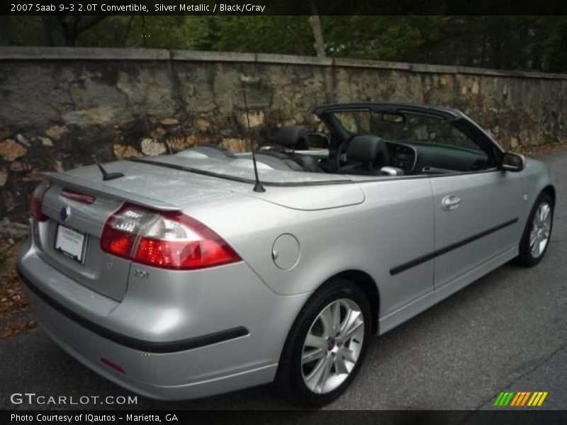 Silver Metallic / Black/Gray 2007 Saab 9-3 2.0T Convertible