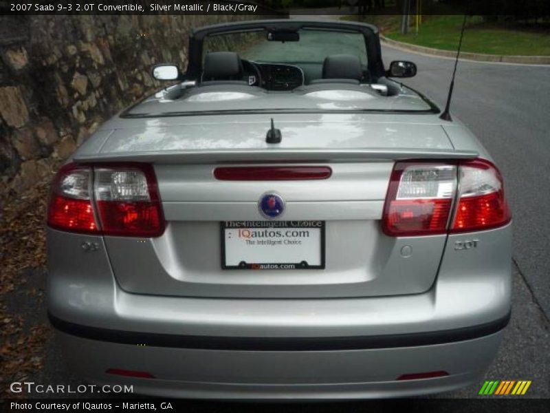 Silver Metallic / Black/Gray 2007 Saab 9-3 2.0T Convertible