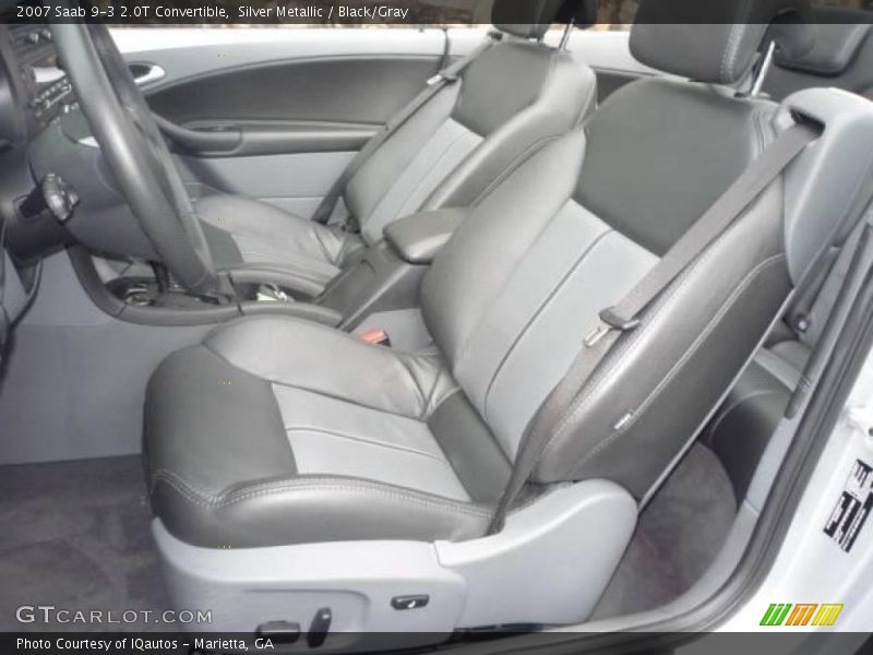 Silver Metallic / Black/Gray 2007 Saab 9-3 2.0T Convertible
