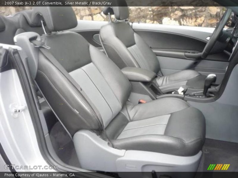 Silver Metallic / Black/Gray 2007 Saab 9-3 2.0T Convertible