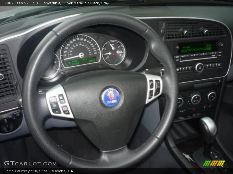 Silver Metallic / Black/Gray 2007 Saab 9-3 2.0T Convertible