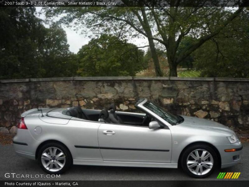Silver Metallic / Black/Gray 2007 Saab 9-3 2.0T Convertible