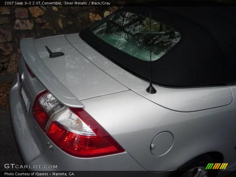 Silver Metallic / Black/Gray 2007 Saab 9-3 2.0T Convertible