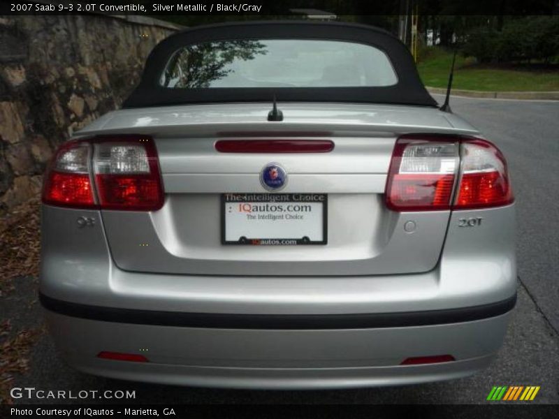 Silver Metallic / Black/Gray 2007 Saab 9-3 2.0T Convertible
