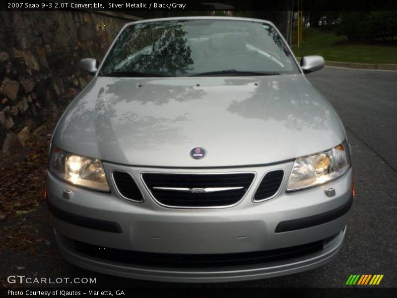 Silver Metallic / Black/Gray 2007 Saab 9-3 2.0T Convertible