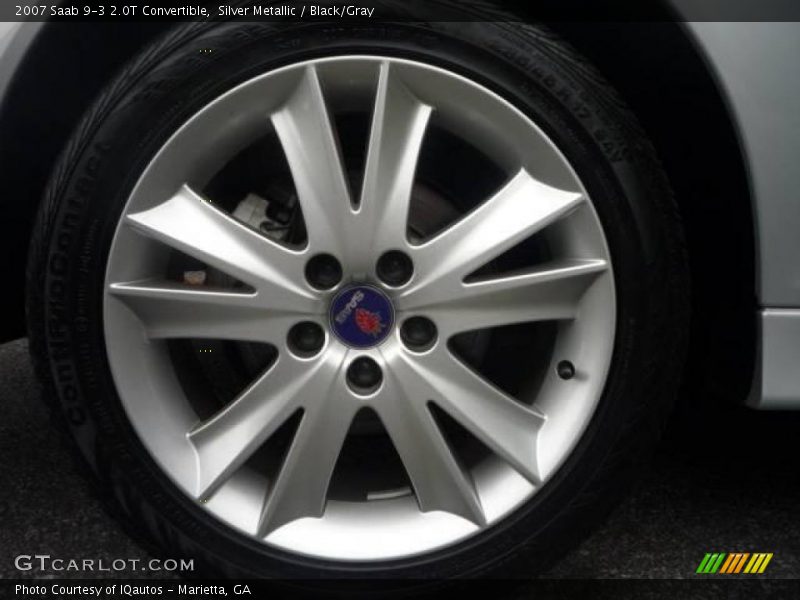 Silver Metallic / Black/Gray 2007 Saab 9-3 2.0T Convertible