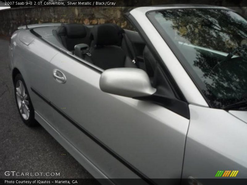 Silver Metallic / Black/Gray 2007 Saab 9-3 2.0T Convertible