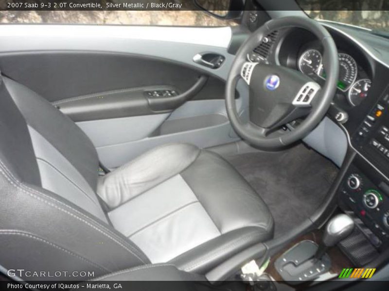 Silver Metallic / Black/Gray 2007 Saab 9-3 2.0T Convertible
