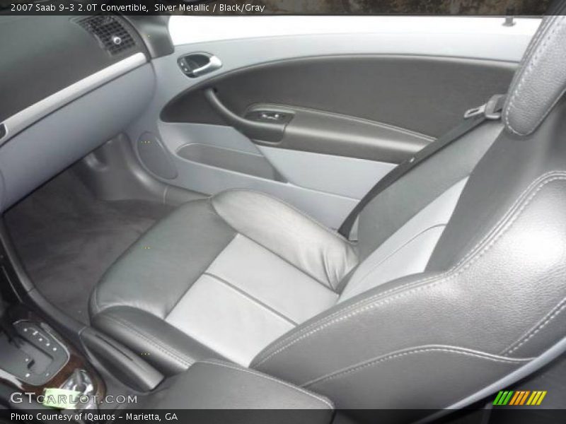 Silver Metallic / Black/Gray 2007 Saab 9-3 2.0T Convertible