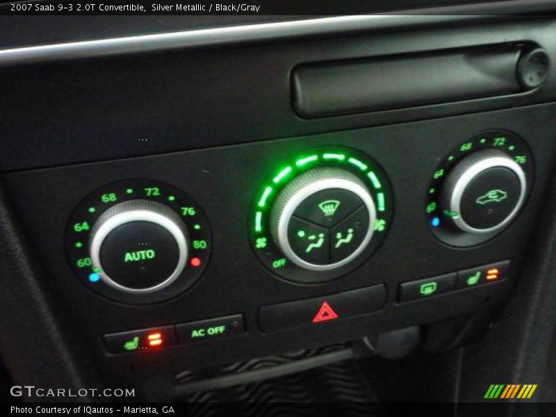 Silver Metallic / Black/Gray 2007 Saab 9-3 2.0T Convertible