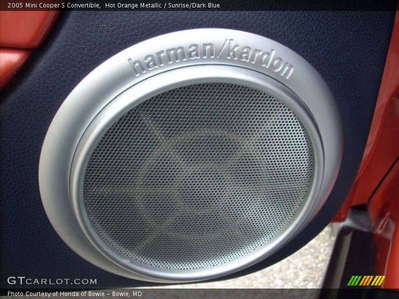 Hot Orange Metallic / Sunrise/Dark Blue 2005 Mini Cooper S Convertible