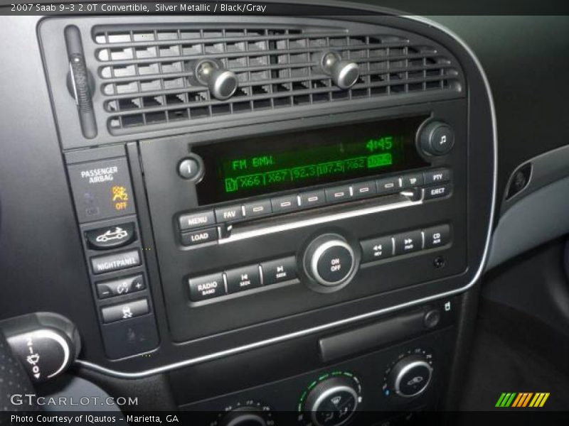 Silver Metallic / Black/Gray 2007 Saab 9-3 2.0T Convertible