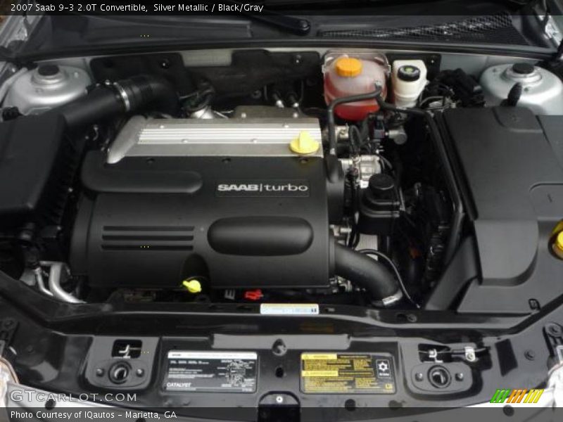 Silver Metallic / Black/Gray 2007 Saab 9-3 2.0T Convertible
