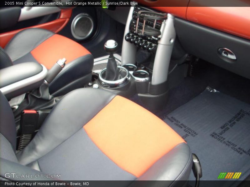 Hot Orange Metallic / Sunrise/Dark Blue 2005 Mini Cooper S Convertible