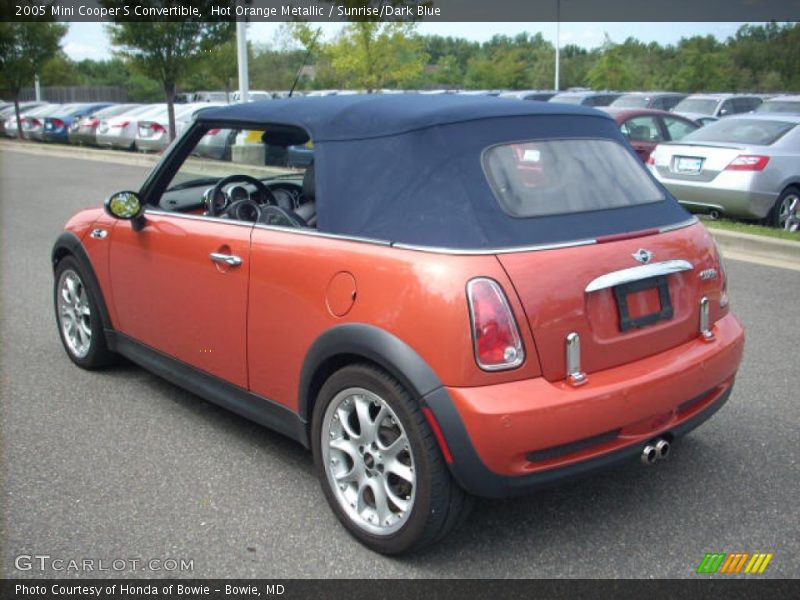 Hot Orange Metallic / Sunrise/Dark Blue 2005 Mini Cooper S Convertible