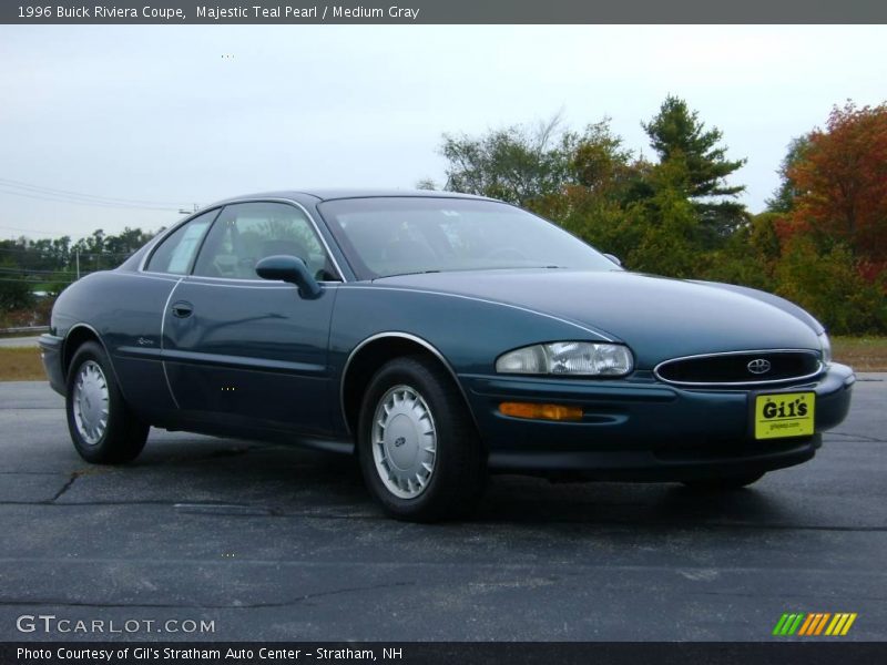 Majestic Teal Pearl / Medium Gray 1996 Buick Riviera Coupe