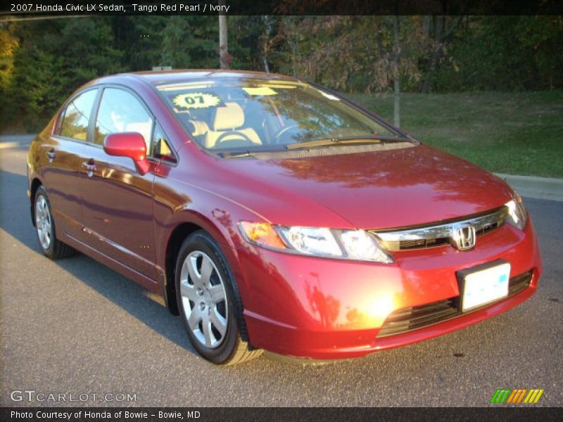 Tango Red Pearl / Ivory 2007 Honda Civic LX Sedan