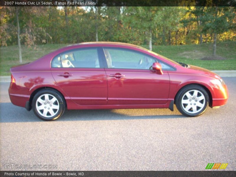 Tango Red Pearl / Ivory 2007 Honda Civic LX Sedan