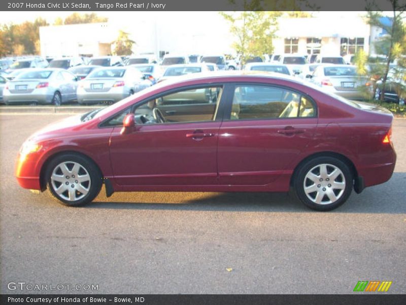 Tango Red Pearl / Ivory 2007 Honda Civic LX Sedan