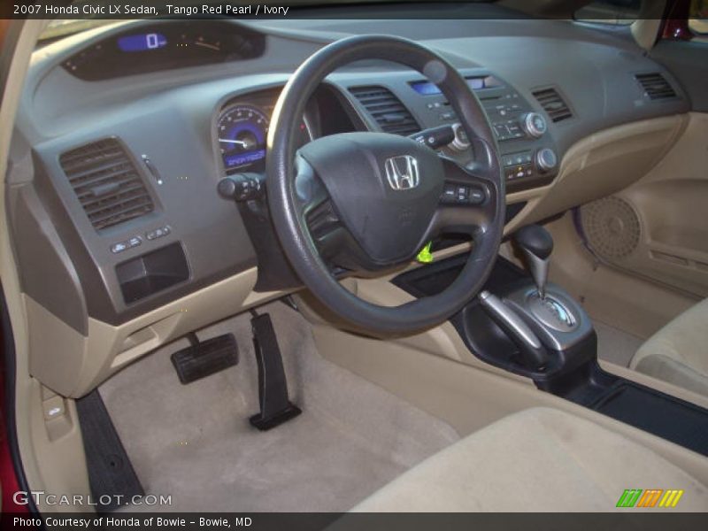 Tango Red Pearl / Ivory 2007 Honda Civic LX Sedan