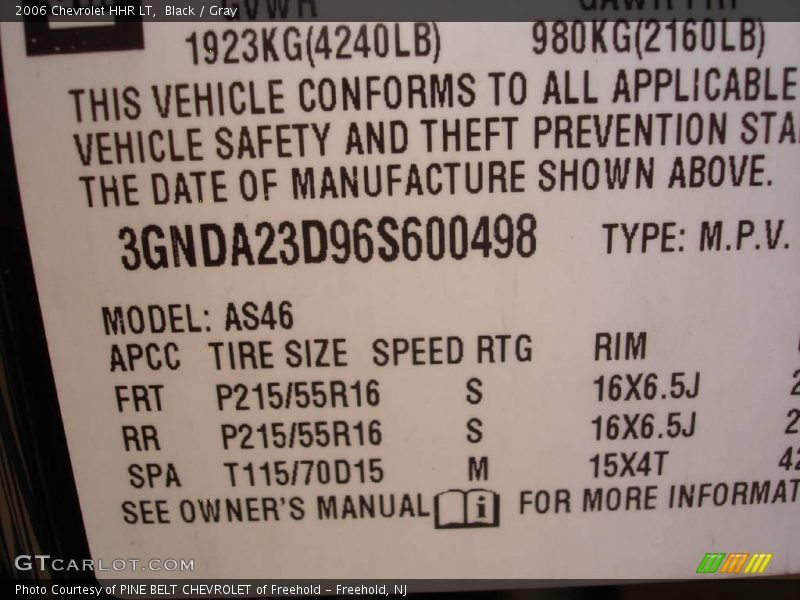 Black / Gray 2006 Chevrolet HHR LT