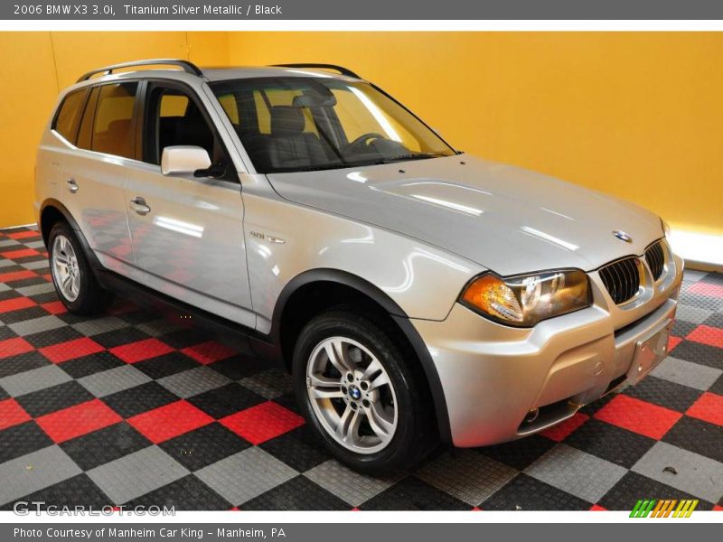 Titanium Silver Metallic / Black 2006 BMW X3 3.0i