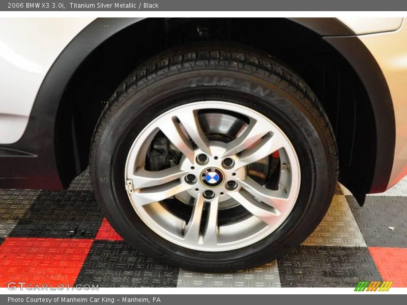 Titanium Silver Metallic / Black 2006 BMW X3 3.0i