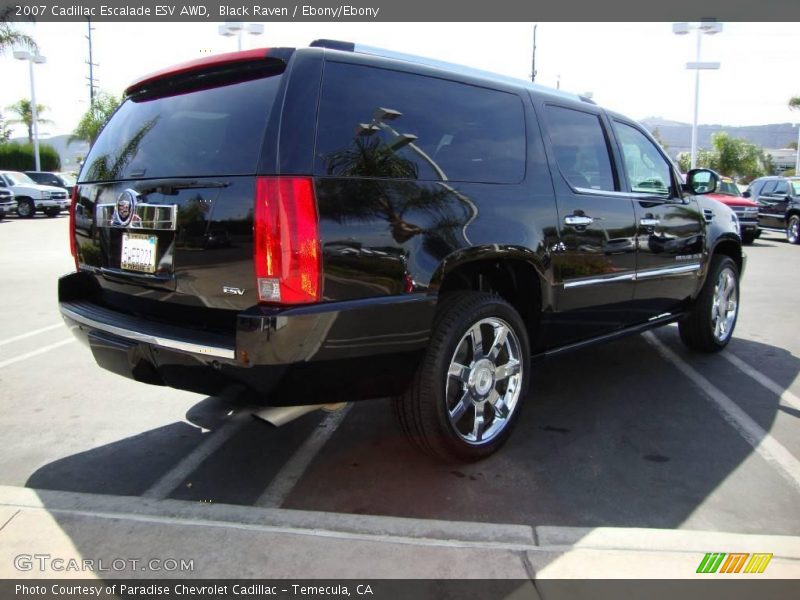 Black Raven / Ebony/Ebony 2007 Cadillac Escalade ESV AWD