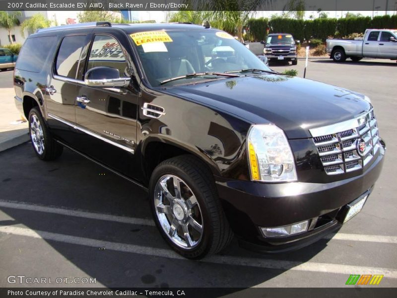 Black Raven / Ebony/Ebony 2007 Cadillac Escalade ESV AWD