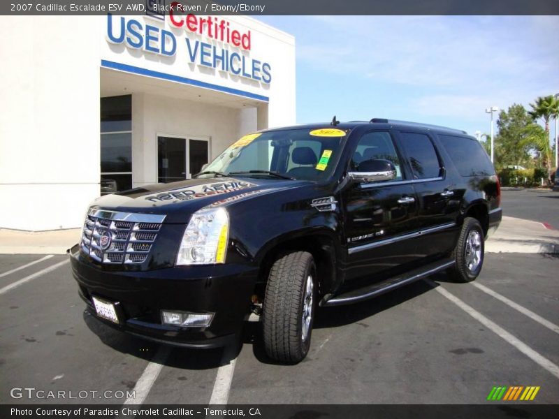 Black Raven / Ebony/Ebony 2007 Cadillac Escalade ESV AWD