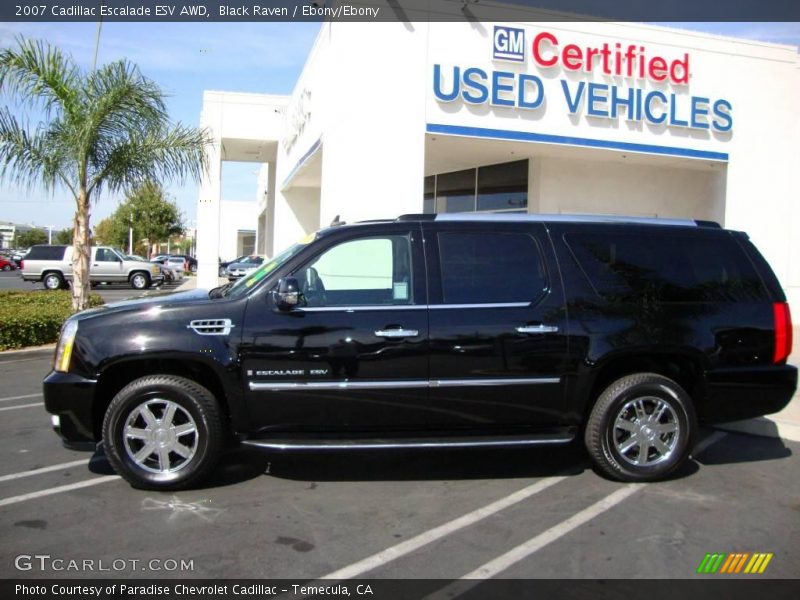 Black Raven / Ebony/Ebony 2007 Cadillac Escalade ESV AWD