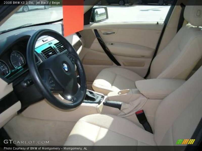 Jet Black / Beige 2008 BMW X3 3.0si