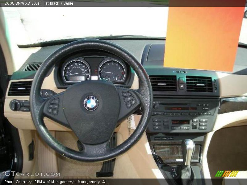 Jet Black / Beige 2008 BMW X3 3.0si