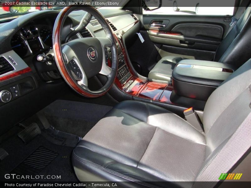 Black Raven / Ebony/Ebony 2007 Cadillac Escalade ESV AWD