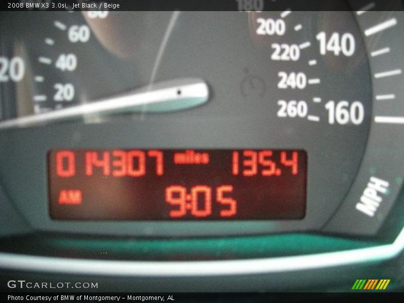 Jet Black / Beige 2008 BMW X3 3.0si