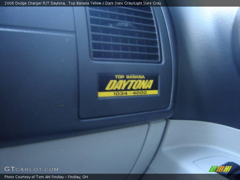 Top Banana Yellow / Dark Slate Gray/Light Slate Gray 2006 Dodge Charger R/T Daytona