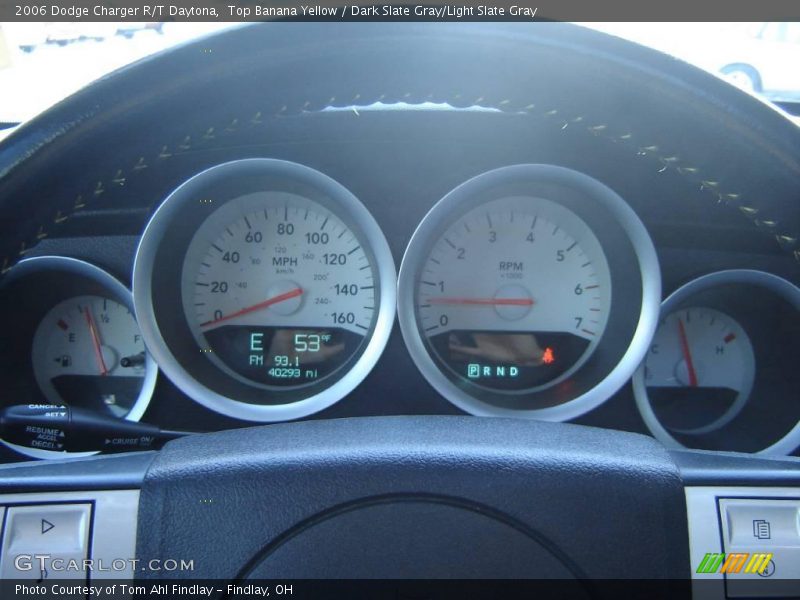 Top Banana Yellow / Dark Slate Gray/Light Slate Gray 2006 Dodge Charger R/T Daytona