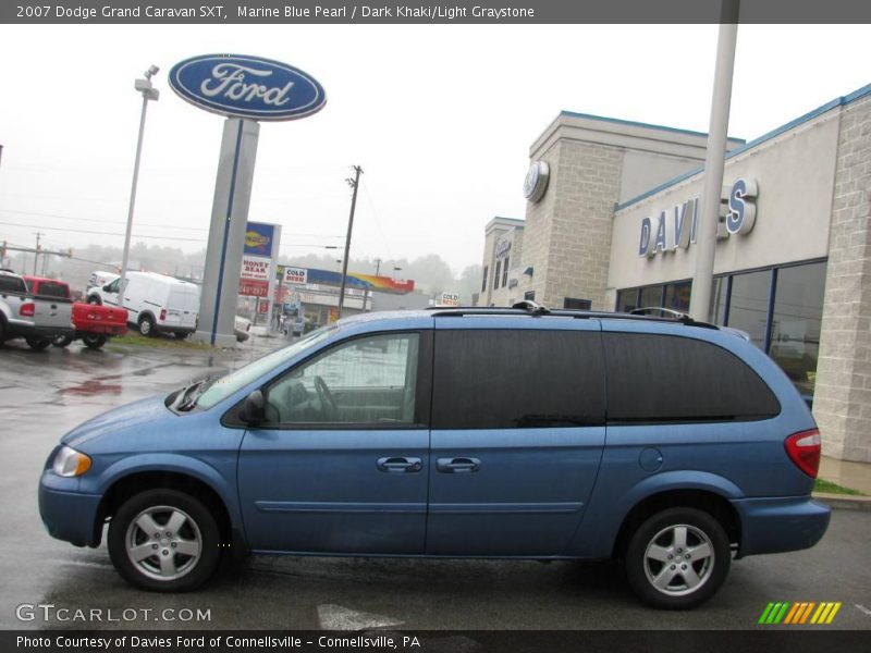 Marine Blue Pearl / Dark Khaki/Light Graystone 2007 Dodge Grand Caravan SXT