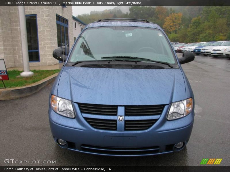 Marine Blue Pearl / Dark Khaki/Light Graystone 2007 Dodge Grand Caravan SXT