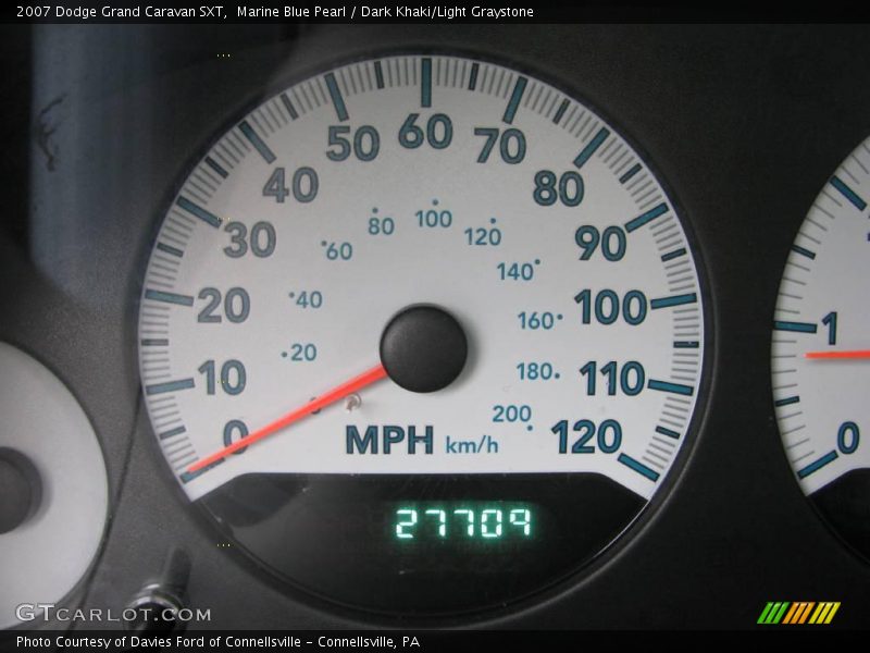 Marine Blue Pearl / Dark Khaki/Light Graystone 2007 Dodge Grand Caravan SXT