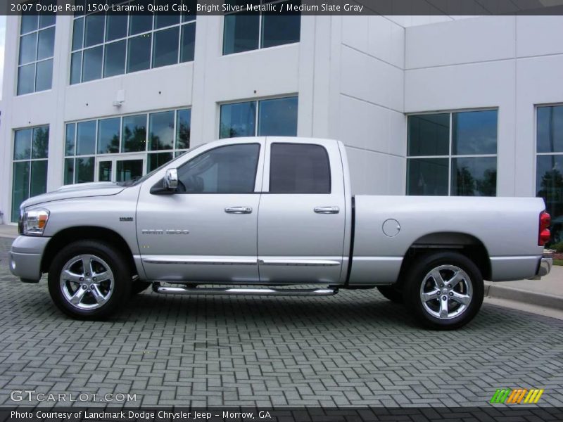 Bright Silver Metallic / Medium Slate Gray 2007 Dodge Ram 1500 Laramie Quad Cab